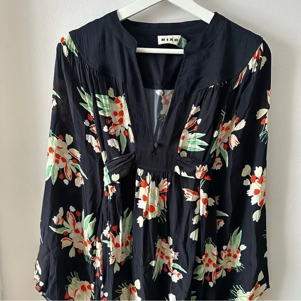 RIXO Anela Floral-Print Crepe Midi Dress - Picture 5 of 9